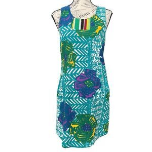 Vanessa Virginia Anthropologie Colorful Sleeveless Dress with Floral Pattern 4